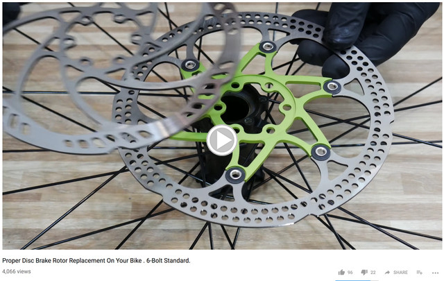 Worn disc rotor replacement guide