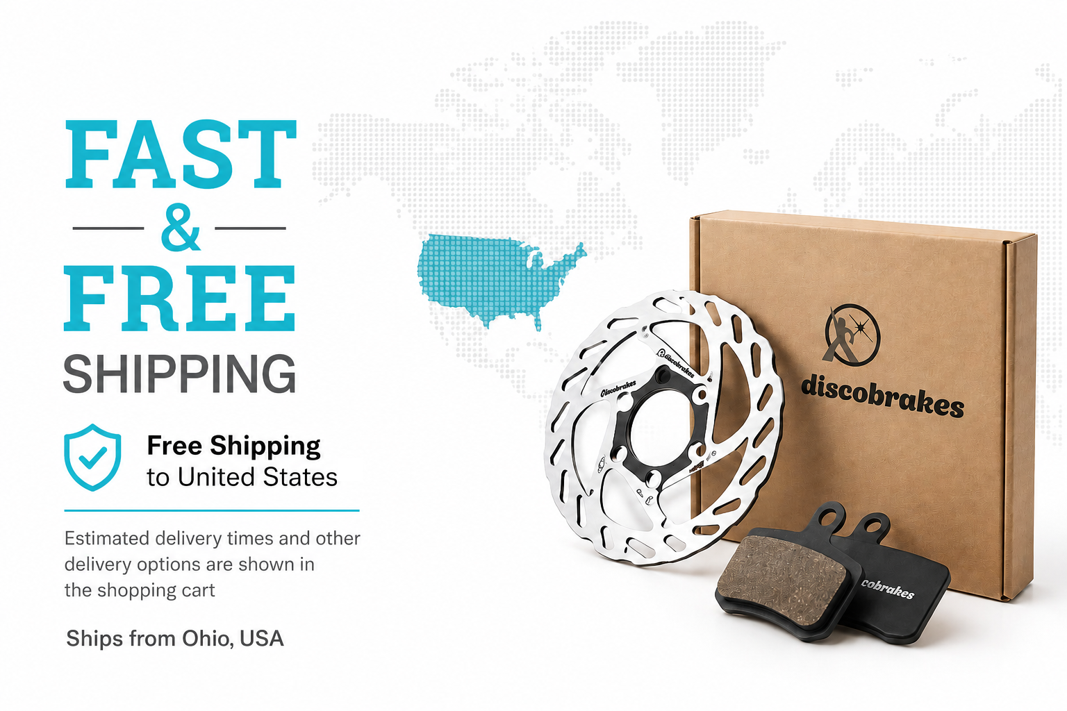 DiscoBrakes fast and free shipping. Free shipping to United States. Estimated delivery times and other delivery options are shown in the shopping cart. Ships from Ohio, USA.